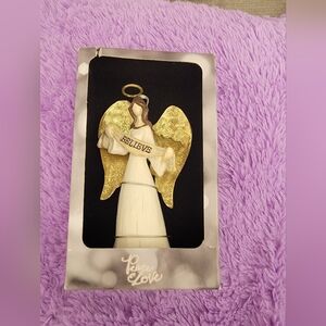 Gold and White Angel Figurine